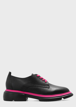 Туфлі зі шкіри Emporio Armani з рожевим кантом, фото