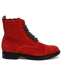Замшеві черевики Fratelli Rossetti червоного кольору, фото