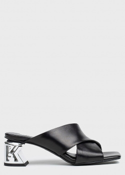 Чорні мюлі Karl Lagerfeld K-blok із квадратним носком, фото
