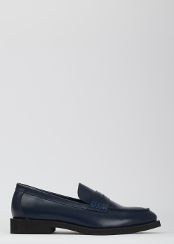 Сині лофери Massimo Granieri із гладкої шкіри, фото
