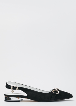 Замшевые туфли-слингбеки Ilasio Renzoni с острым носком, фото