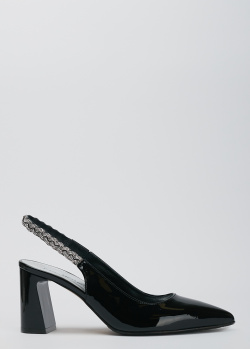 Лаковые слингбеки Ilasio Renzoni на высоком каблуке, фото
