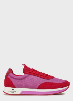 Рожеві кросівки Max Mara Weekend Raro із замшевими вставками, фото