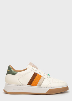 Білі кросівки Stokton з кольоровими смужками, фото