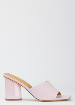 Розовые мюли Twin-Set с квадратным носком, фото