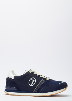 Сині кросівки Trussardi із текстилю., фото