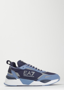 Мужские кроссовки EA7 Emporio Armani сине-голубые, фото