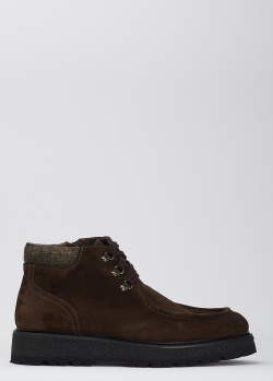 Коричневые ботинки Giampiero Nicola из замши, фото
