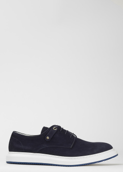 Замшевые туфли Cesare Paciotti синего цвета, фото