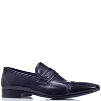 Черные мужские туфли Mario Bruni из гладкой кожи, фото