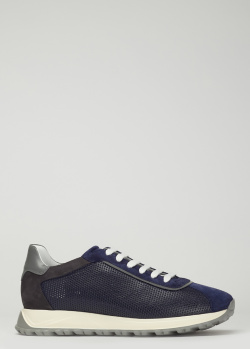 Темно-сині кросівки Aldo Brue з перфорацією, фото