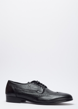 Чорні туфлі Mario Bruni зі шкіри, фото