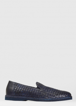Сині туфлі Giampiero Nicola із плетеної шкіри, фото