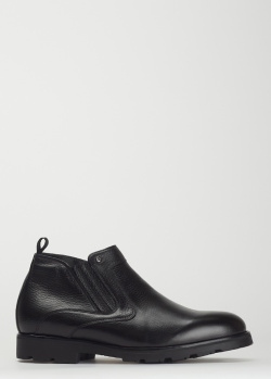 Ботинки из кожи Mario Bruni черного цвета, фото
