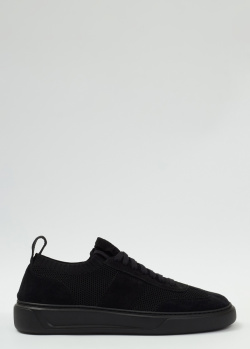 Чорні кросівки Stokton із замші та текстилю, фото