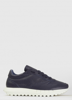 Синие мужские кроссовки Stokton Run Forato из кожи с перфорацией, фото