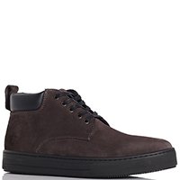 Замшевые ботинки Trussardi Jeans темно-коричневого цвета, фото