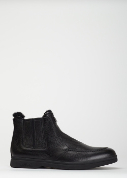 Мужские ботинки Baldinini из черной кожи, фото