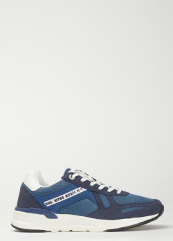 Кросівки на шнурівці Aeronautica Militare синього кольору, фото