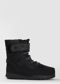 Чорні черевики Bogner із застібкою-липучкою, фото