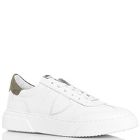 Белые кроссовки Philippe Model из гладкой кожи, фото