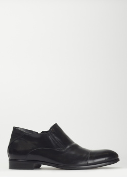 Чорні черевики Mario Bruni з гладкої шкіри, фото