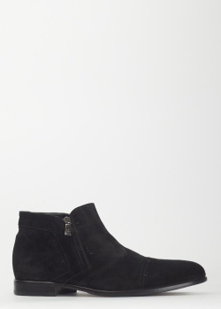 Замшевые ботинки Giovanni Ciccioli черного цвета, фото