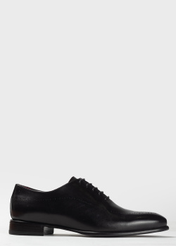 Чорні глянсові туфлі Barrett з візерунковою перфорацією, фото