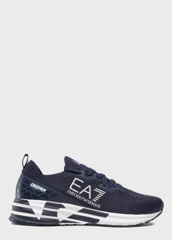 Беговые кроссовки EA7 Emporio Armani темно-синего цвета, фото