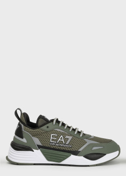 Кросівки з логотипом EA7 Emporio Armani кольору хакі, фото