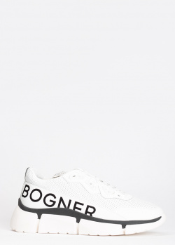 Белые кроссовки Bogner с фирменным принтом, фото