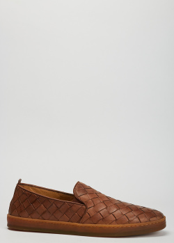 Плетеные слипоны Henderson Baracco коричневого цвета, фото