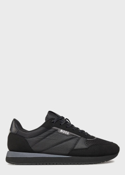 Кроссовки на шнуровке Hugo Boss черного цвета, фото