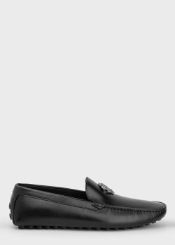 Черные мокасины Roberto Cavalli с фирменным декором, фото