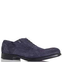 Класичні туфлі Giampiero Nicola із замші синього кольору., фото