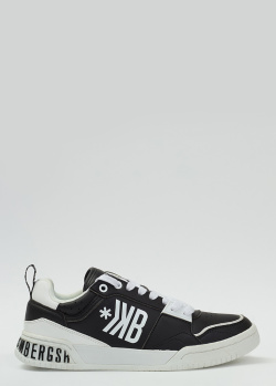 Черные кроссовки Bikkembergs с белыми вставками, фото