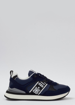 Синие кроссовки Bikkembergs с замшевыми вставками, фото