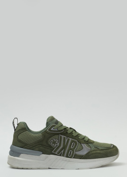 Зеленые кроссовки Bikkembergs с серыми вставками, фото