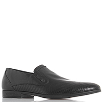 Туфли без шнуровки Giampiero Nicola из черной кожи с мелкой перфорацией, фото