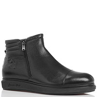 Мужские кожаные ботинки Giampiero Nicola черного цвета, фото