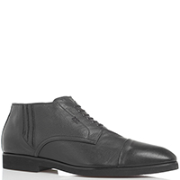 Черные ботинки на молнии Mirko Ciccioli из мелкозернистой кожи, фото