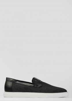 Текстильні сліпони Giampiero Nicola чорного кольору, фото