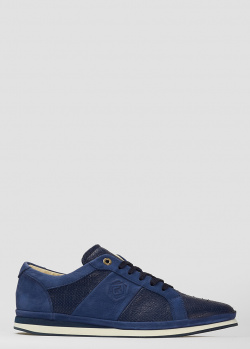 Кросівки з перфорацією Luca Guerrini із синьої шкіри, фото