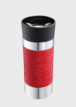 Термокружка красного цвета Cilio Coffee and Tea Viaggio 360мл, фото