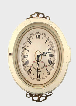 Настінний годинник Capanni декорований малюнком з дрібних квітів, фото
