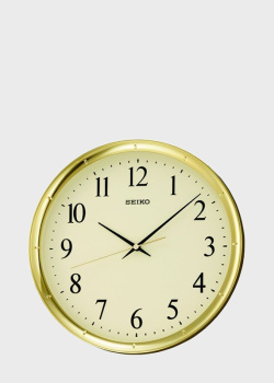 Аналоговые настенные часы Seiko Wall Clock золотистого цвета, фото