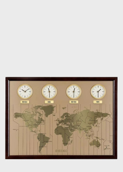 Настенные часы с четырьмя циферблатами Seiko Clock Wall, фото
