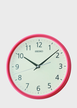 Настінний годинник у рожевому корпусі Seiko, фото