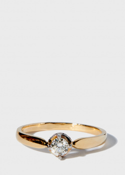 Женское золотое кольцо Zarina One Love с бриллиантом 0,32ct, фото