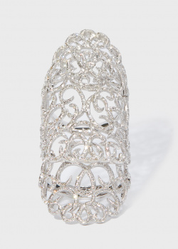 Широкое золотое кольцо Zarina Muse с бриллиантами, фото